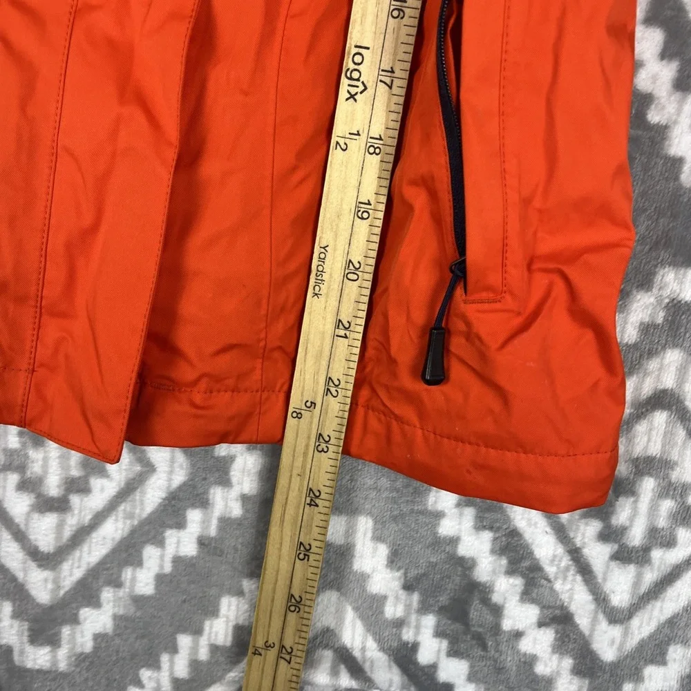The North Face HyVent Womens XS Orange Hooded Windbreaker Rain Jacket Full Zip - Picture 16 of 16